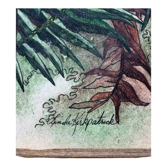 Vintage 1970’s Framed Original Artwork by Linda Kirkpatrick - Picture 3 of 4